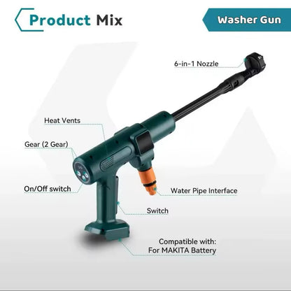 3500W High Pressure Cordless Pressure Washer 6 in 1 (Foam Generating) 18V-21v Battery