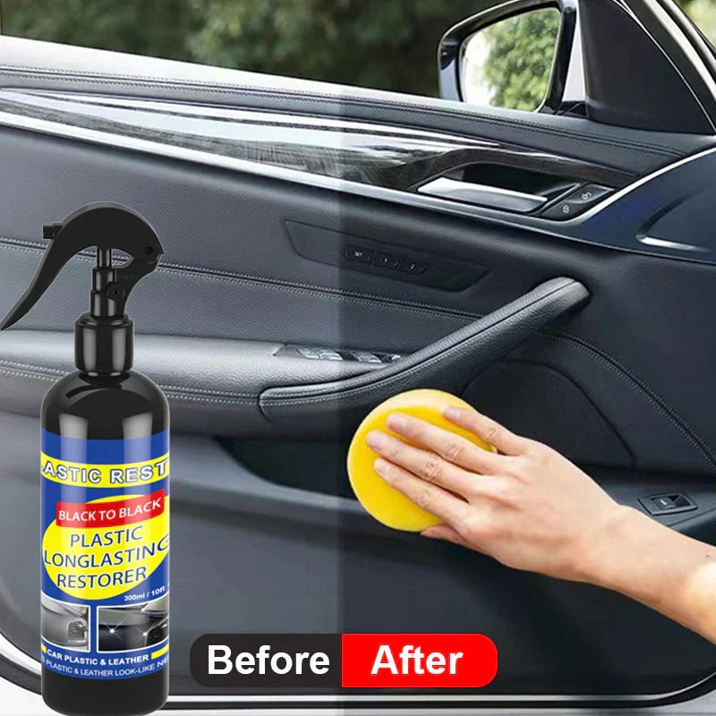 Car Plastic Restorer Back to Black Gloss Car Cleaning Products Plastic Leather Restore Auto Polish and Repair Coating Renovator